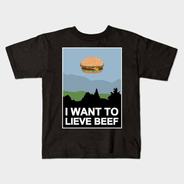 I want to lieve beef Kids T-Shirt by karlangas